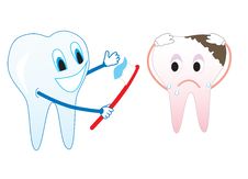 Healthy And Diseased Tooth Stock Photography Healthy And Diseased Tooth Stock Photography