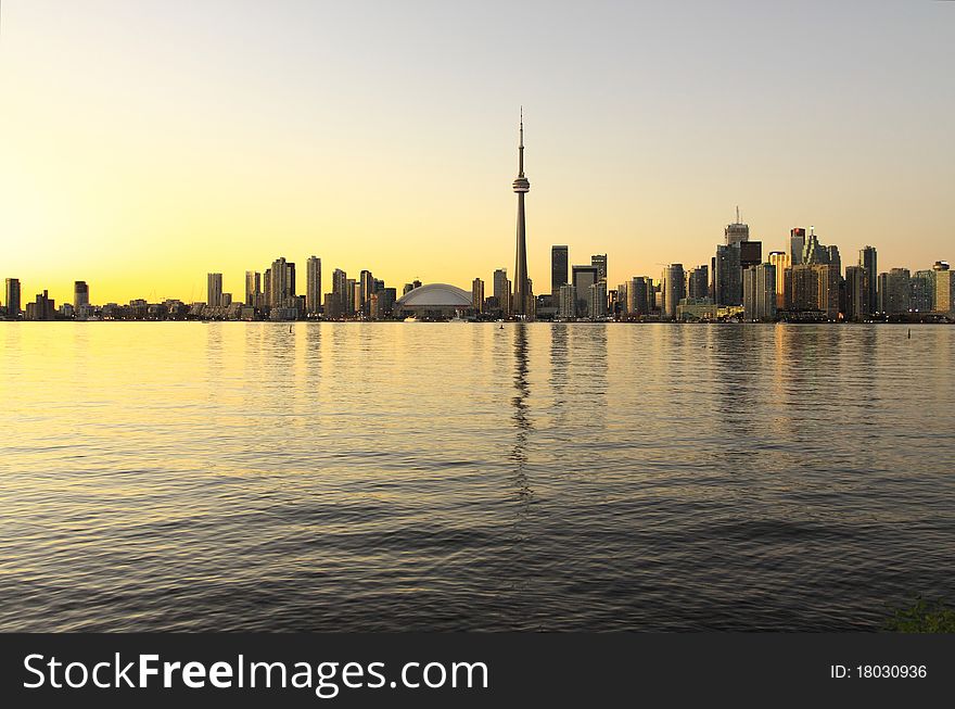 Toronto cityscape from Central Island. Toronto cityscape from Central Island