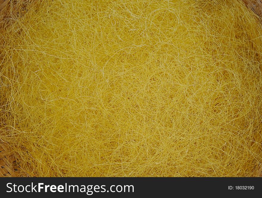 Silk from the silkworm , yellow color