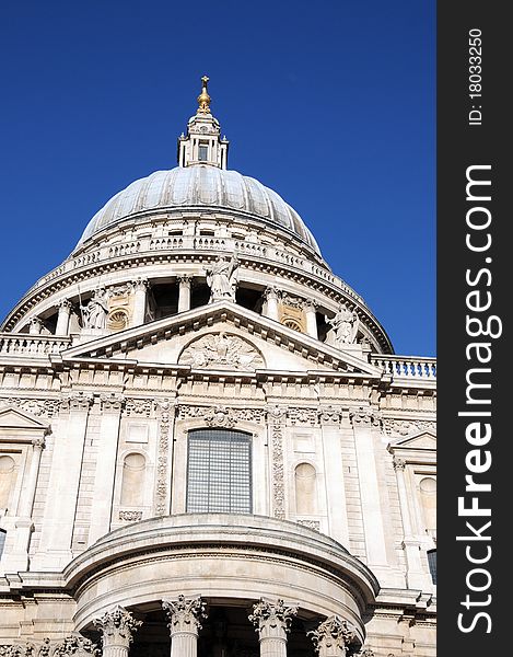 The dome of St Pauls Cathedral in London