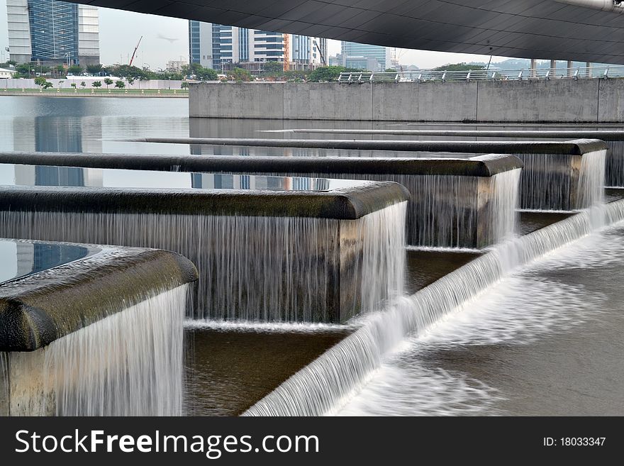 Dam flow flowing Water Putrajaya
