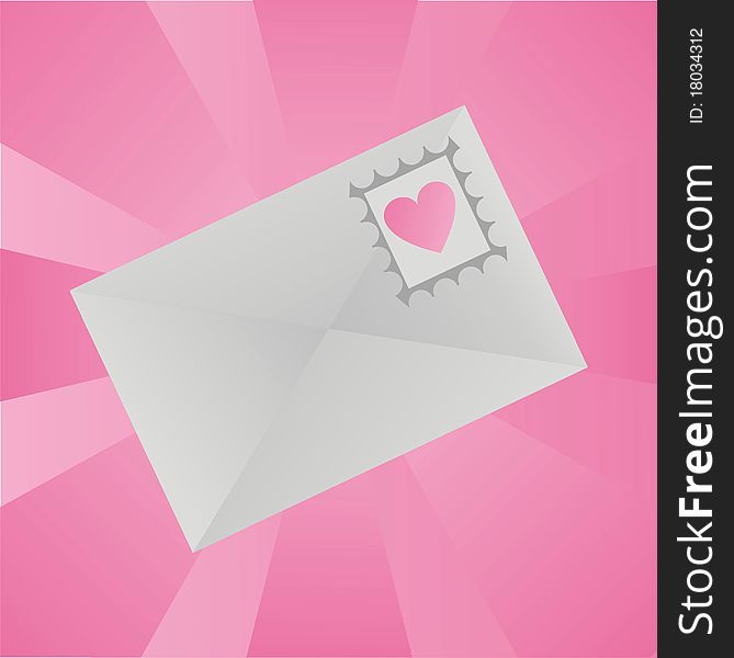 St. valentine's day background with love letter. St. valentine's day background with love letter