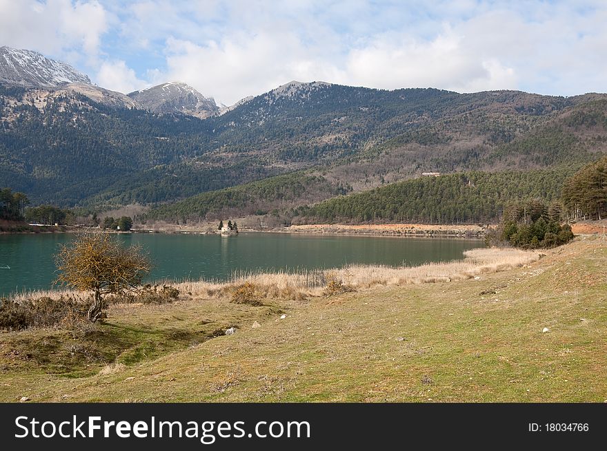 Lake Doksa, at Peloponnese area in southern Greece. Lake Doksa, at Peloponnese area in southern Greece