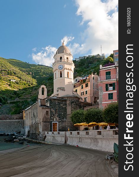 Church in small fishing village Vernazza (Cinque Terre, Italy). Church in small fishing village Vernazza (Cinque Terre, Italy)