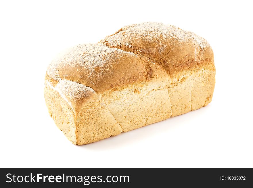 Wheaten bread isolated on the white