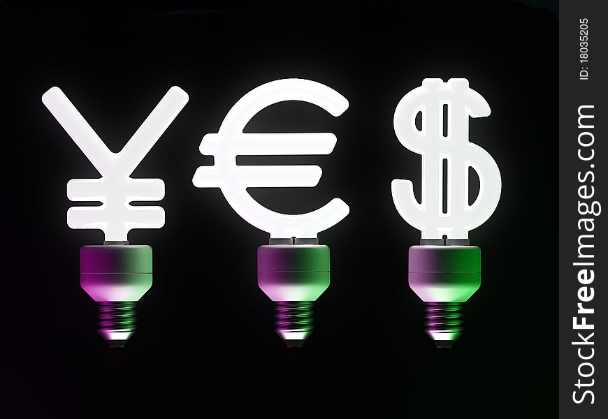 Energy-saving lamps in the form of banknotes