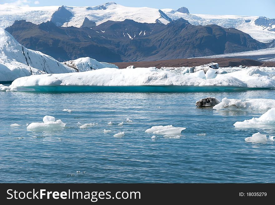 Iceberg on Jokulsarlon Lake in Iceland