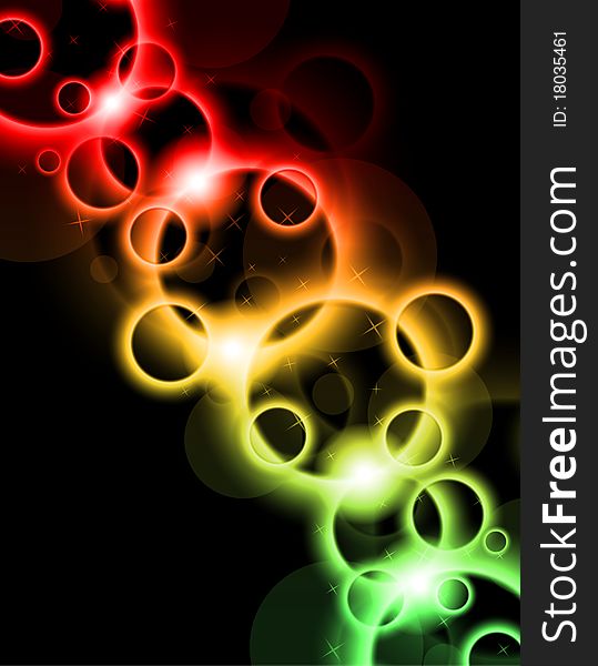 Magic Power colorful circles Background
