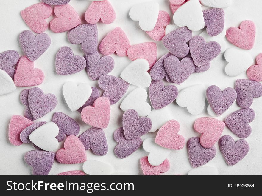 Heart shaped candy sweets