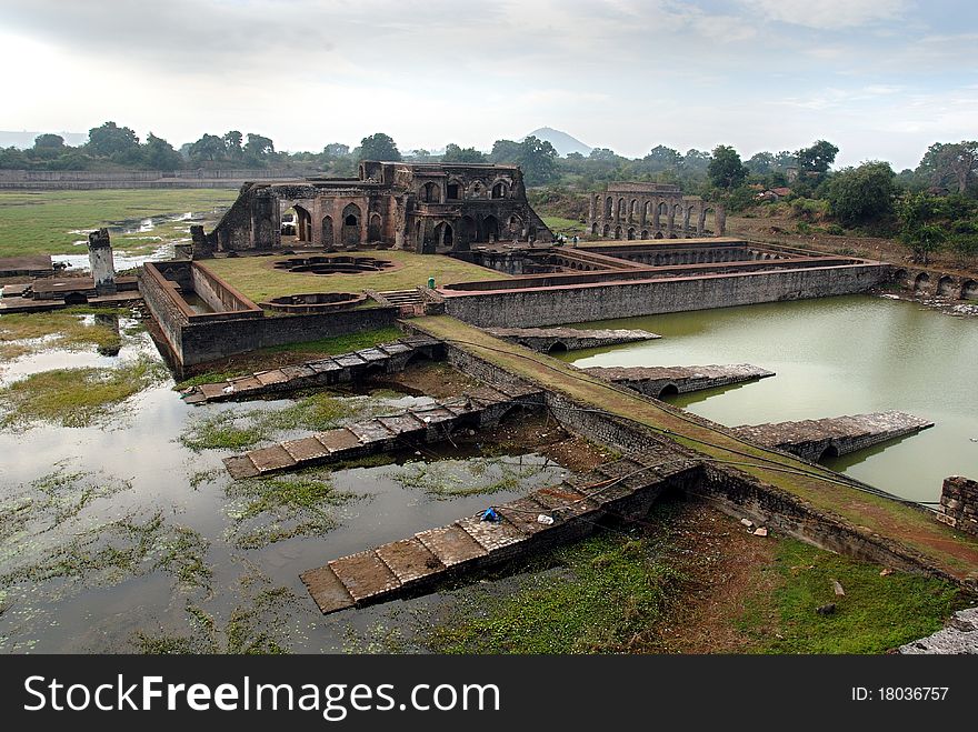 January 08th, 2011 Mandu,Madhya Pradesh, India-A  view of a ruin fort of the Mandu. January 08th, 2011 Mandu,Madhya Pradesh, India-A  view of a ruin fort of the Mandu.