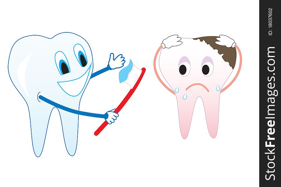 Healthy tooth advises the aching tooth brush yourself. Healthy tooth advises the aching tooth brush yourself