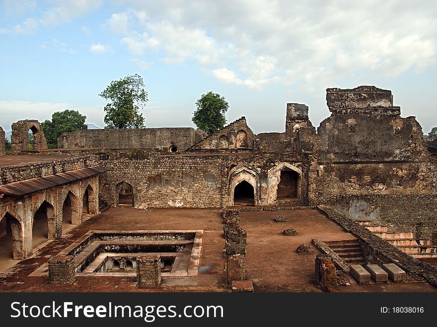 January 08th, 2011 Mandu,Madhya Pradesh, India-A interior view of a ruin fort of the Mandu. January 08th, 2011 Mandu,Madhya Pradesh, India-A interior view of a ruin fort of the Mandu.