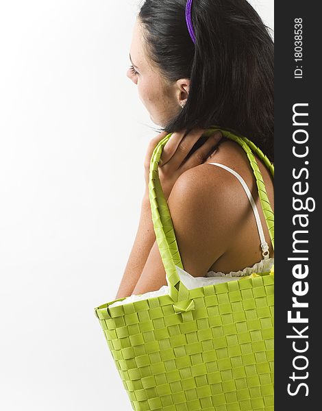 Young Woman With Shopping Bag