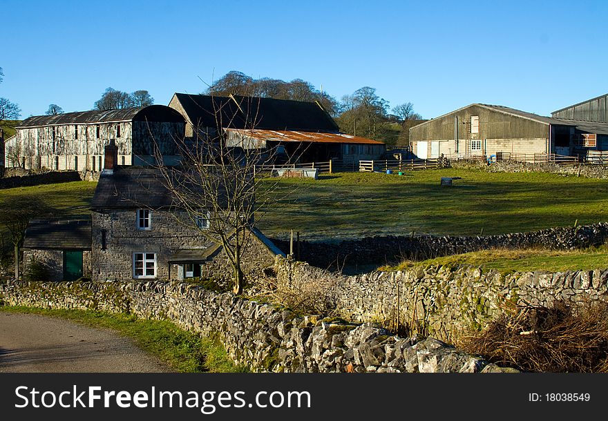 One of the many farms in the Derbyshire countryside