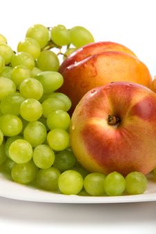 Grape And Peaches Royalty Free Stock Images Grape And Peaches Royalty Free Stock Images