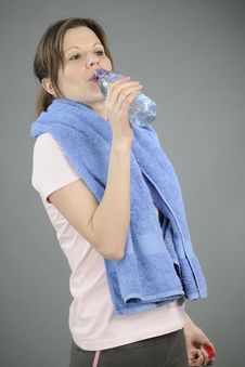 Girl Drinking Water Royalty Free Stock Photography Girl Drinking Water Royalty Free Stock Photography