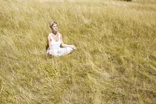 Young Girl Meditating Royalty Free Stock Photography