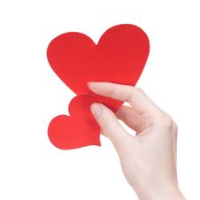 Two Valentine S Day Greeting Card Hearts In Hand Royalty Free Stock Photos Two Valentine S Day Greeting Card Hearts In Hand Royalty Free Stock Photos