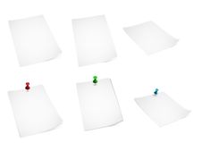 Paper And Push Pins Royalty Free Stock Images