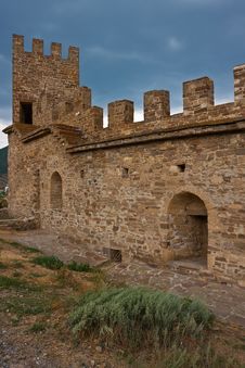 Genoese Medieval Fortress Stock Photography