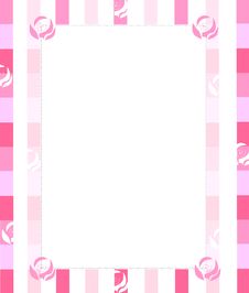 Pink Rose Frame Stock Photography Pink Rose Frame Stock Photography