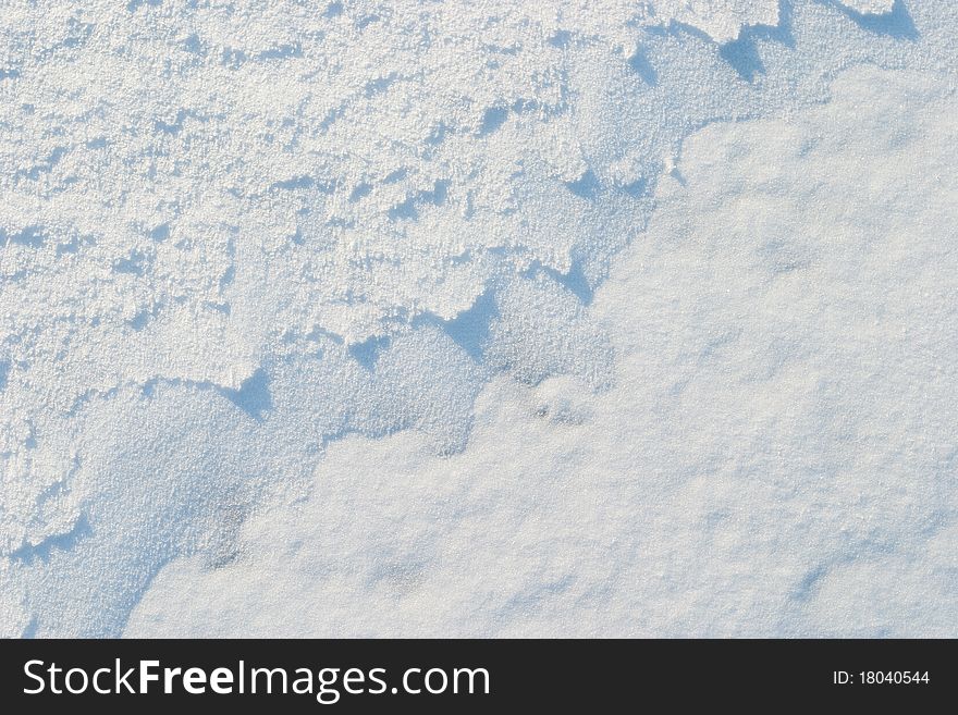 The texture of fresh frosty white snow. The texture of fresh frosty white snow