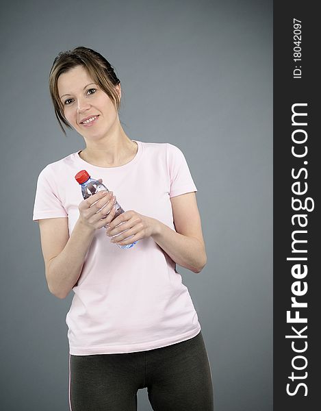 Aerobic Instructor Drinking Water