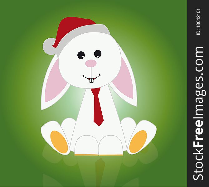 KÄ±ravatlÄ± cute rabbit red Christmas hat
