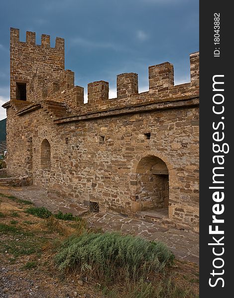 Genoese medieval fortress in Sudak, Crimea