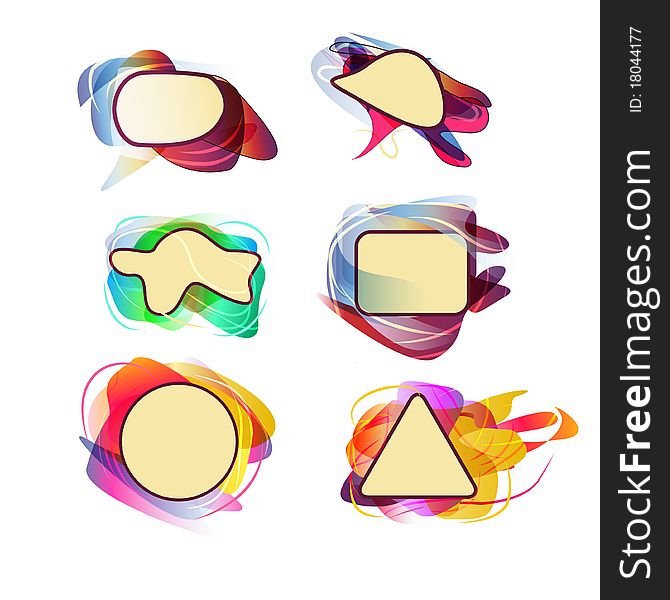 Set with abstract multicolor banner for web. Set with abstract multicolor banner for web