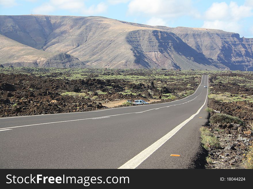 Ruta hacia el Norte de Lanzarote, Islas Canarias, Spain. Ruta hacia el Norte de Lanzarote, Islas Canarias, Spain