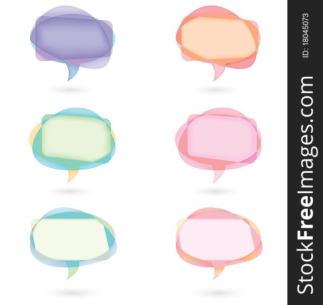 Colorful speech bubbles for your words and thoughts. Colorful speech bubbles for your words and thoughts.