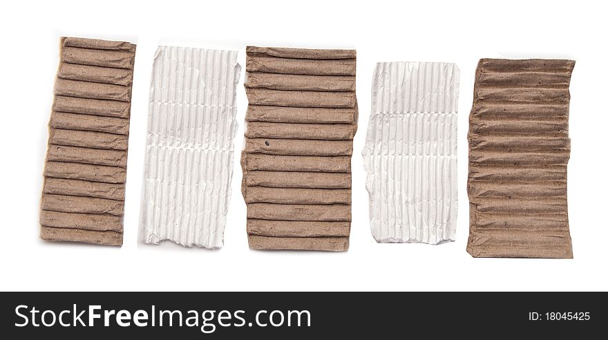 Real cardboard paper pieces