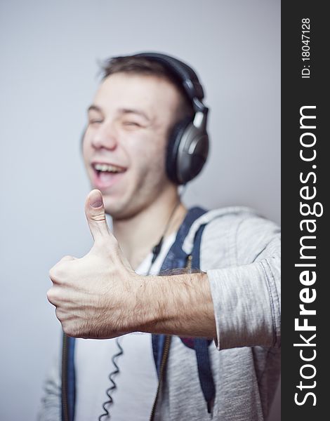 Guy in headphones