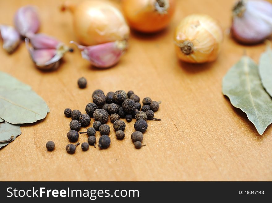 Spices On Table