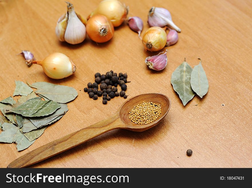 An image of various spices on the table