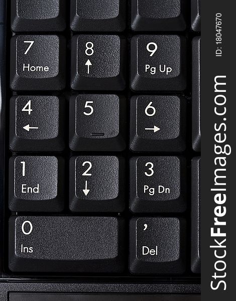 Background of computer keyboard closeup