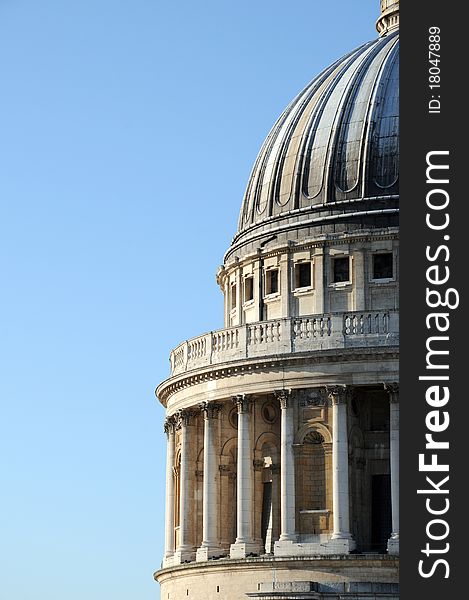 The dome of St Pauls Cathedral in London