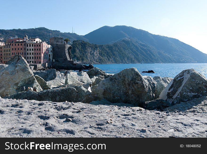 View of Portofino promontory Camogli