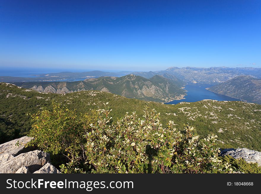 Kotor Bay Montenegro from Lovcen National Park