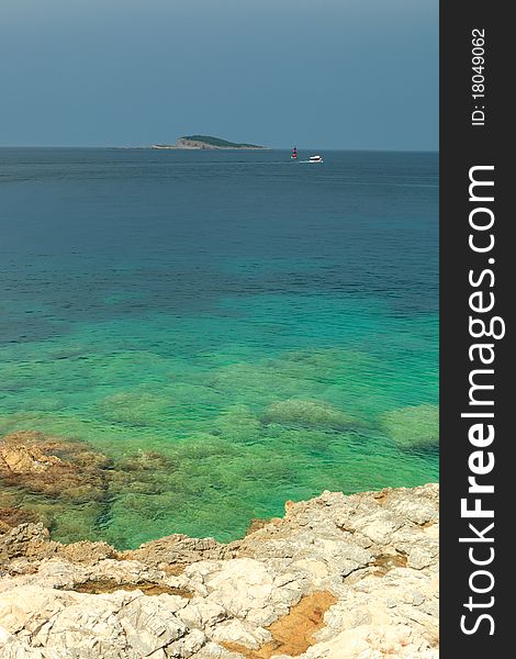 Clear blue Adriatic sea on the coast of Croatia. Clear blue Adriatic sea on the coast of Croatia