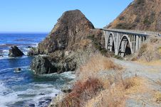 Bixby Creek Bridge In Autumn Royalty Free Stock Images Bixby Creek Bridge In Autumn Royalty Free Stock Images