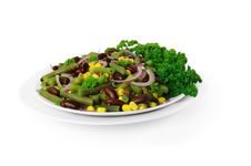 Salad Of Pods And Red Beans, Corn, Chili, Onions, Stock Images Salad Of Pods And Red Beans, Corn, Chili, Onions, Stock Images