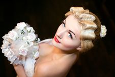 The Bride With A Wedding Bouquet Royalty Free Stock Images The Bride With A Wedding Bouquet Royalty Free Stock Images