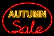 Autumn Sale Neon Royalty Free Stock Photo