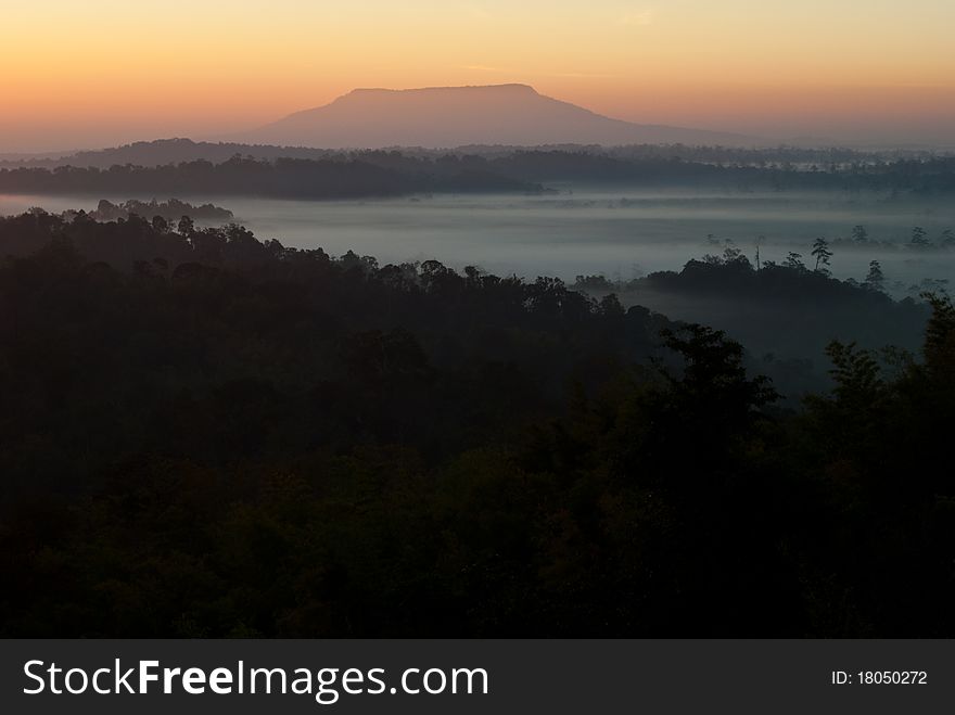 Sunrise of  Nam Nao National Park of Thailand