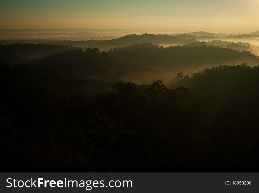 Sunrise Of  Nam Nao National Park Of Thailand