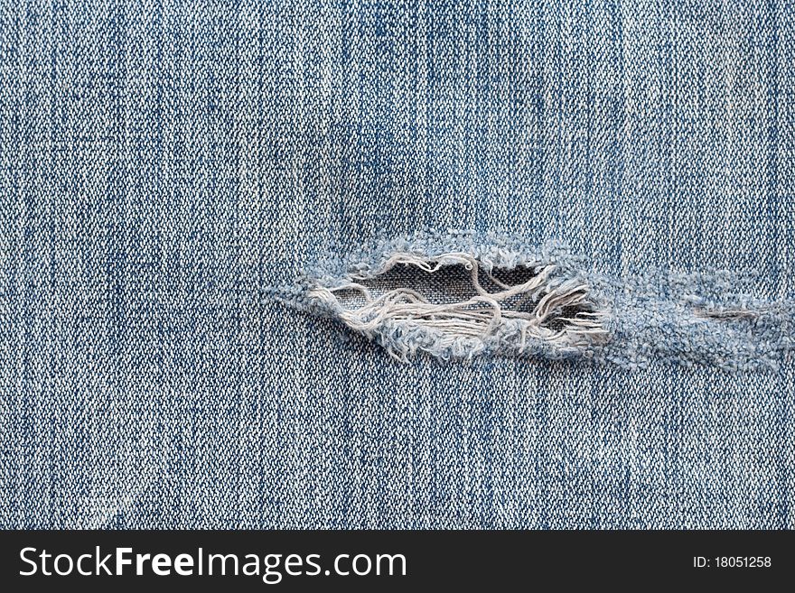 Blue tear jean on backdrop background