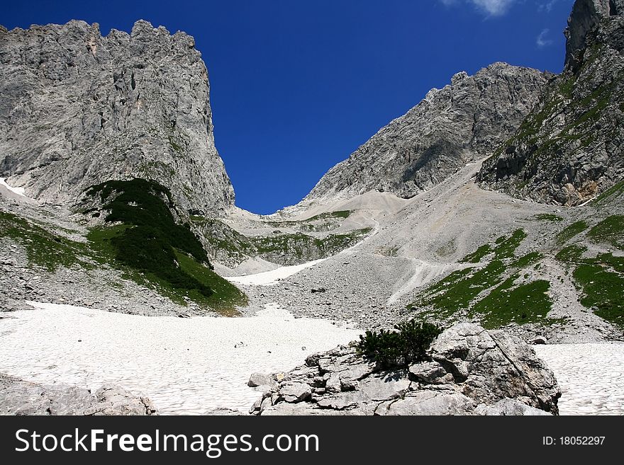 Rocky mountain landscape in Austria