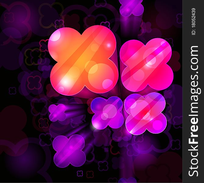 3d bright abstract background - vector illustration